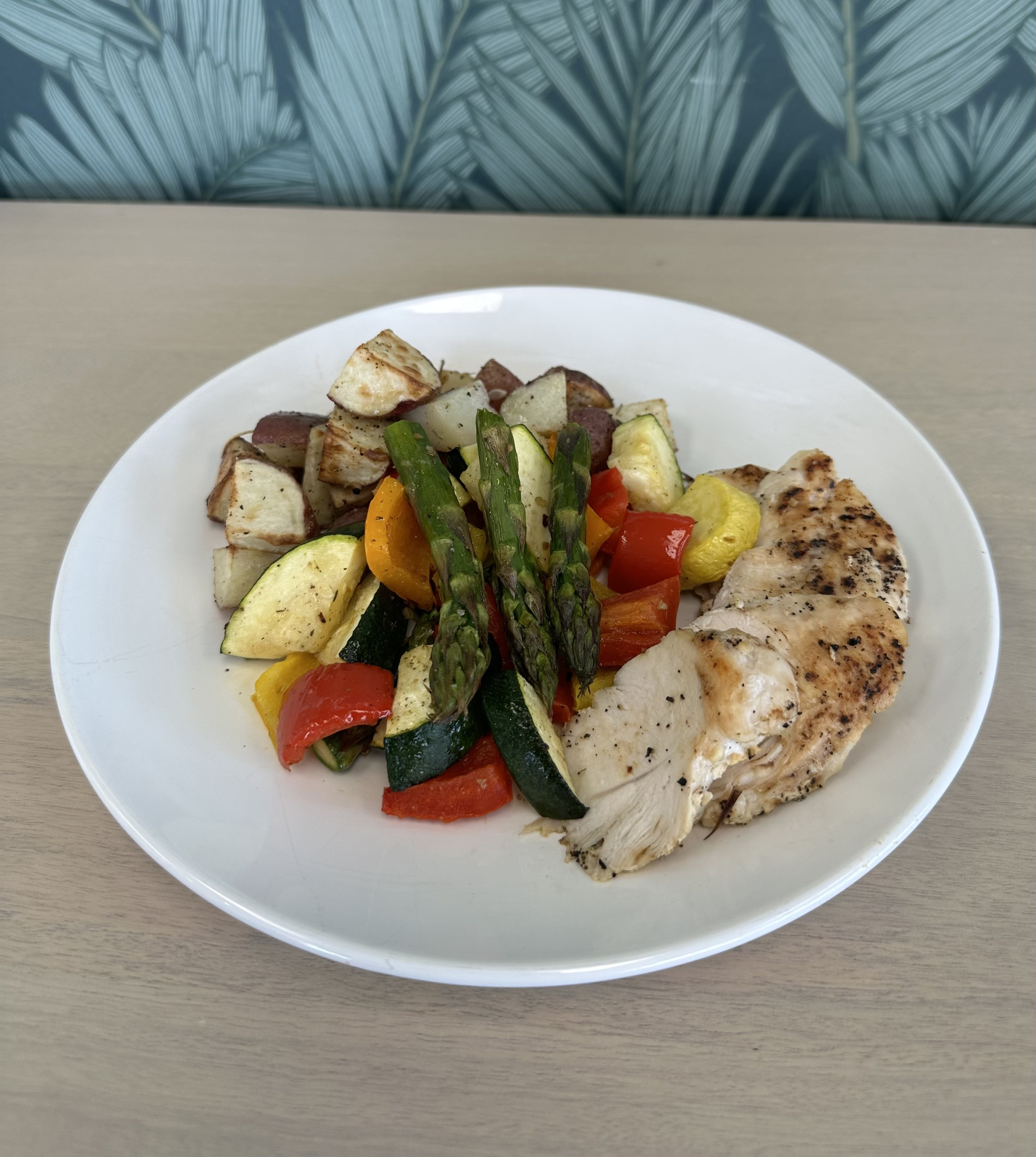 Vegetable Medley With Grilled Chicken & Rosemary Potatoes